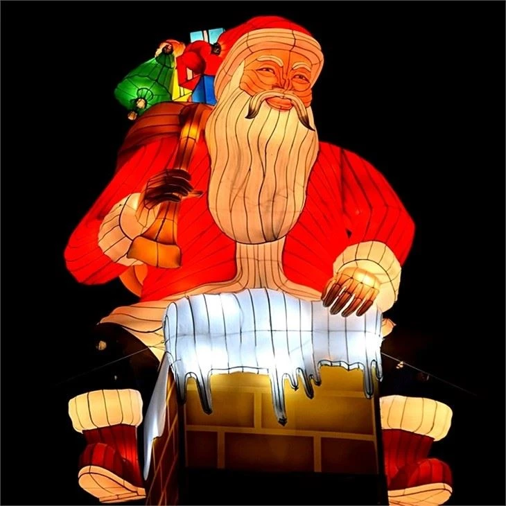 Santa Claus Christmas Light Show Decoration China Illunminated Lantern Festival